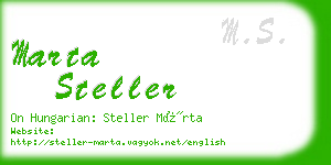 marta steller business card